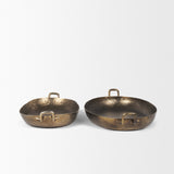 Pama Hammered Gold Metal Decorative Trays (Set of 2) from Mercana - Luna Furniture