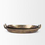 Pama Hammered Gold Metal Decorative Trays (Set of 2) from Mercana - Luna Furniture