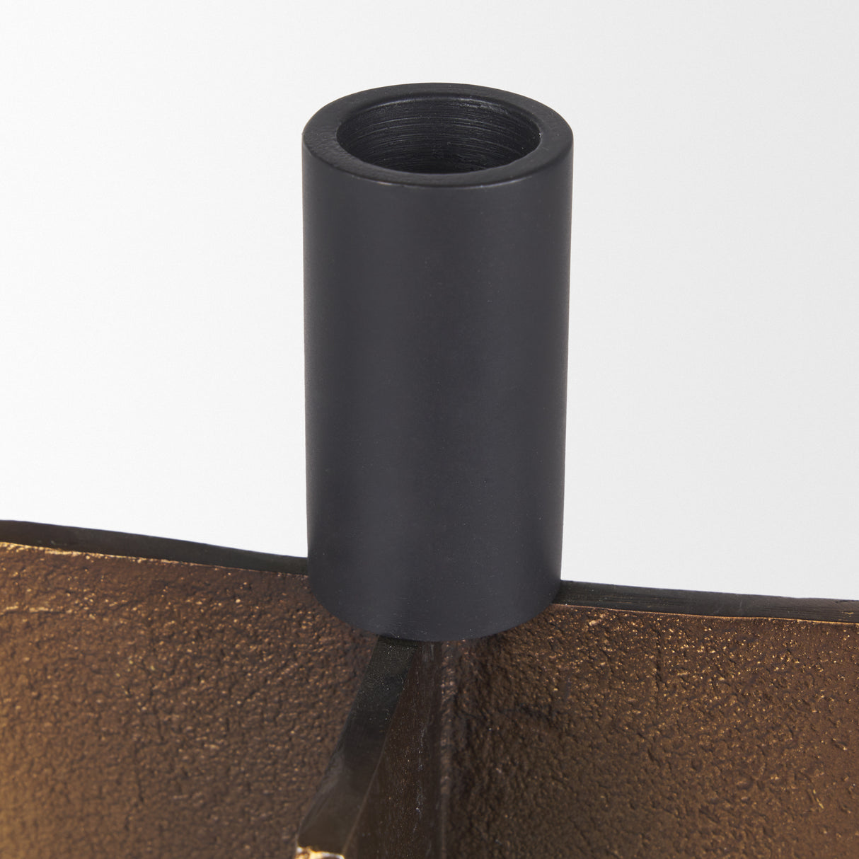 Pia Antiqued Gold w/ Black Metal Taper Candleholder (Set of 2) from Mercana - Luna Furniture