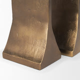 Polli Antiqued Gold w/ Matte Black Metal Taper Candleholders (Set of 2) from Mercana - Luna Furniture