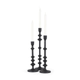 Paolo Matte Black Metal Candle Holder (Set of 3) from Mercana - Luna Furniture