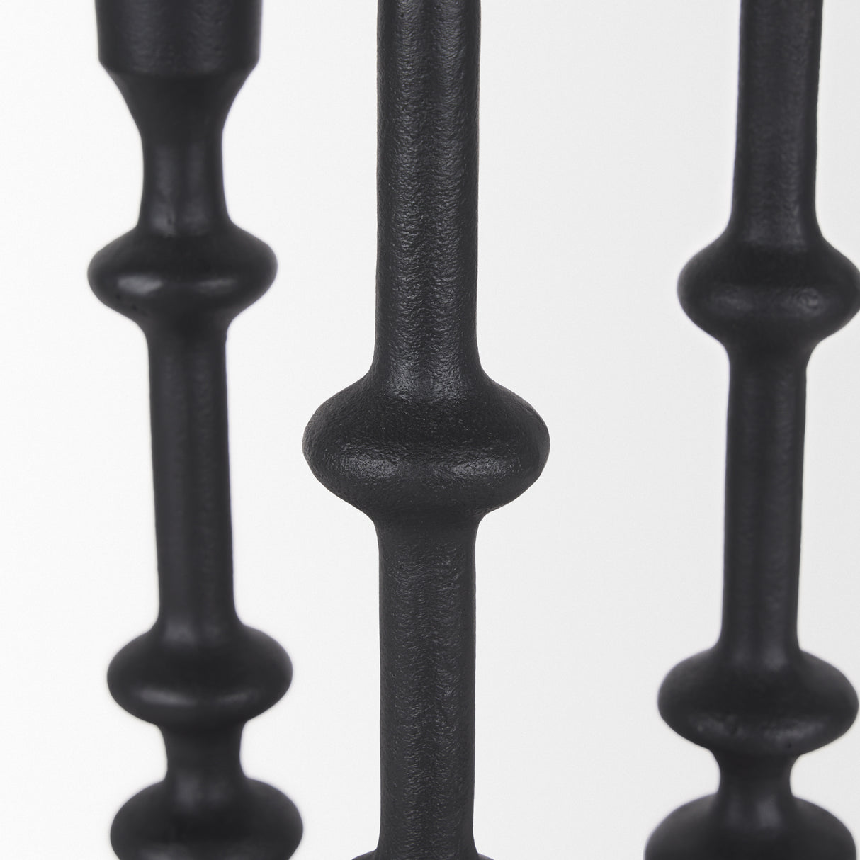 Paolo Matte Black Metal Candle Holder (Set of 3) from Mercana - Luna Furniture