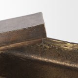 Porschia Small Antiqued Gold Metal Decorative Box from Mercana - Luna Furniture