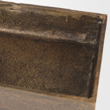 Porschia Small Antiqued Gold Metal Decorative Box from Mercana - Luna Furniture