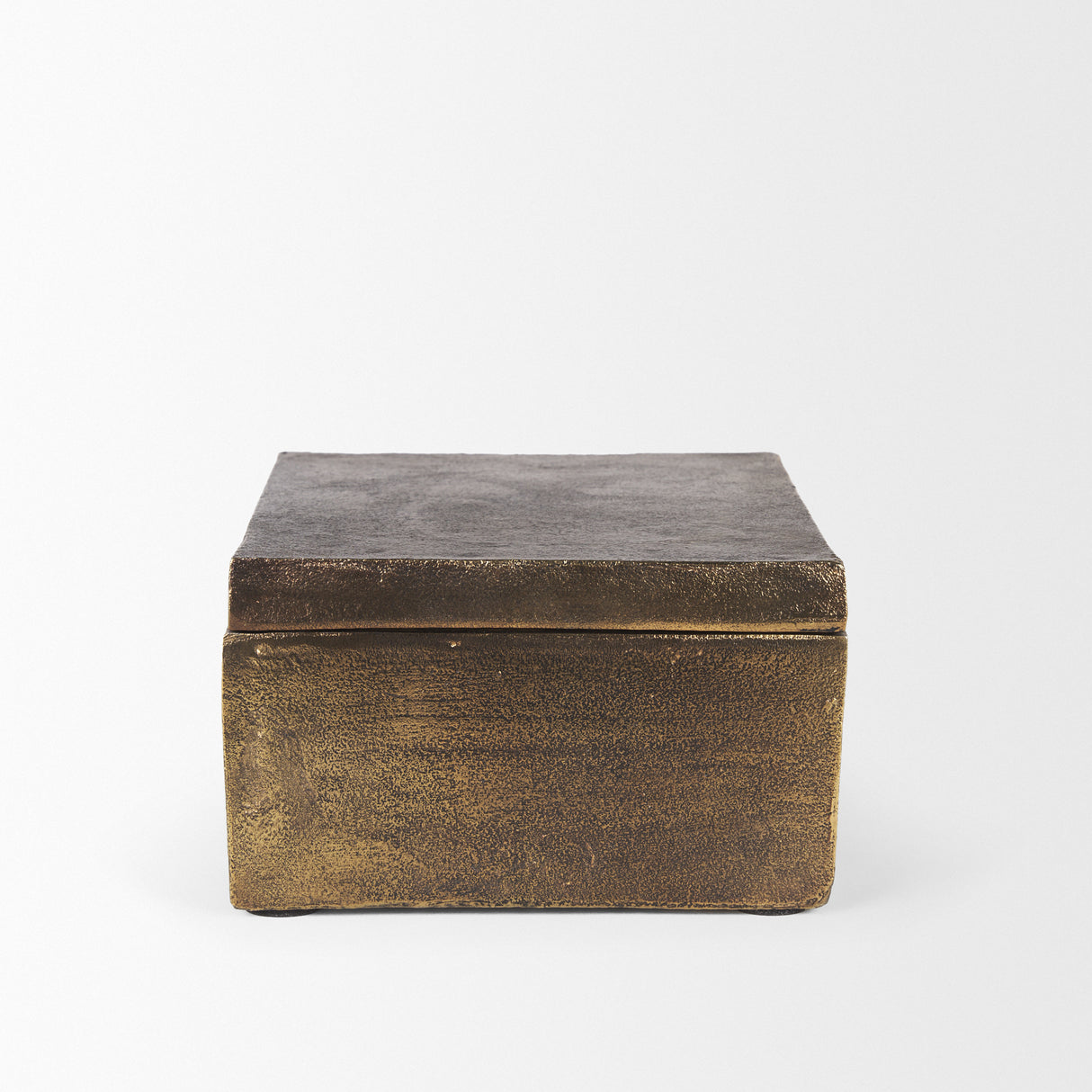 Porschia Large Antiqued Gold Metal Decorative Box from Mercana - Luna Furniture