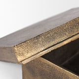 Porschia Large Antiqued Gold Metal Decorative Box from Mercana - Luna Furniture