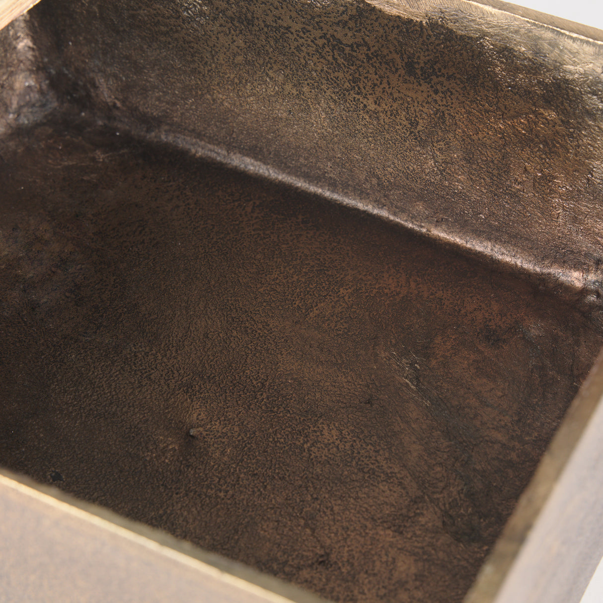 Porschia Large Antiqued Gold Metal Decorative Box from Mercana - Luna Furniture
