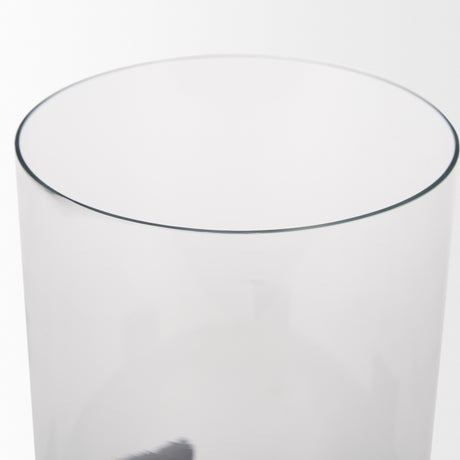 Price Small Matte Black-Brown Metal w/ Glass Hurricane Candle Holder from Mercana - Luna Furniture