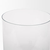Price Large Antiqued Gold Metal w/ Glass Hurricane Candle Holder from Mercana - Luna Furniture