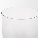 Price Large Antiqued Gold Metal w/ Glass Hurricane Candle Holder from Mercana - Luna Furniture