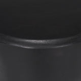 Riya Solid Black Wooden Stool from Mercana - Luna Furniture