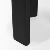 Riya Solid Black Wooden Stool from Mercana - Luna Furniture