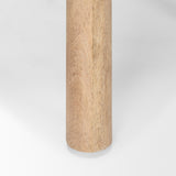 Shaiden Brown Wood w/ Cream Fabric Stool from Mercana - Luna Furniture