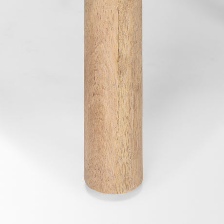 Shaiden Brown Wood w/ Cream Fabric Stool from Mercana - Luna Furniture