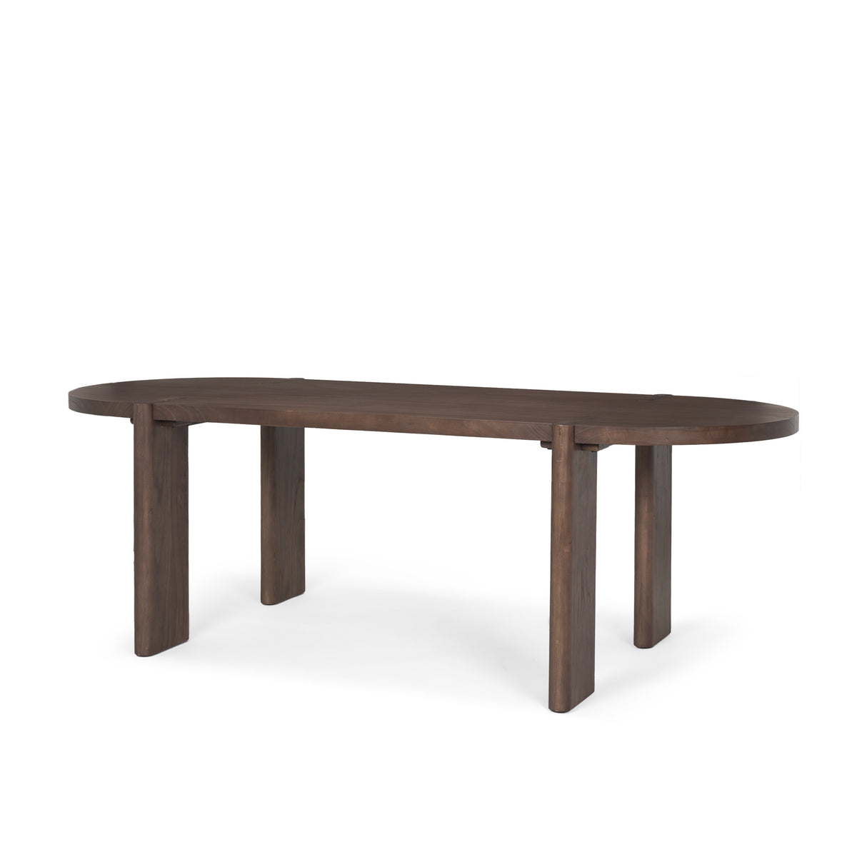 Sohan Dark Elm Wood Oval Dining Table from Mercana - Luna Furniture