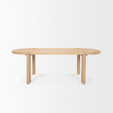Sohan Light Brown Wood Oval Dining Table from Mercana - Luna Furniture