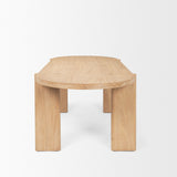 Sohan Light Brown Wood Oval Dining Table from Mercana - Luna Furniture