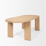 Sohan Light Brown Wood Oval Dining Table from Mercana - Luna Furniture