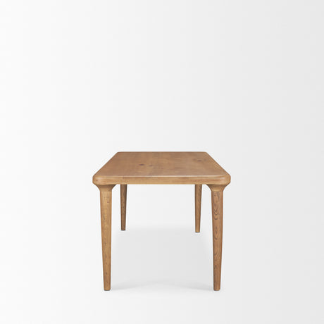 Suvan 72L Light Brown Rectangular Oak Wood Dining Table from Mercana - Luna Furniture