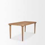 Suvan 72L Light Brown Rectangular Oak Wood Dining Table from Mercana - Luna Furniture