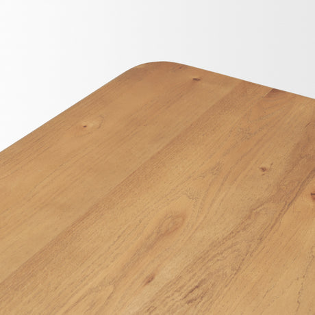 Suvan 72L Light Brown Rectangular Oak Wood Dining Table from Mercana - Luna Furniture