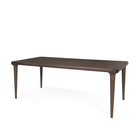 Suvan 84L Medium Dark Brown Rectangular Wood Dining Table from Mercana - Luna Furniture