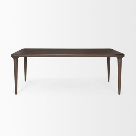 Suvan 84L Medium Dark Brown Rectangular Wood Dining Table from Mercana - Luna Furniture