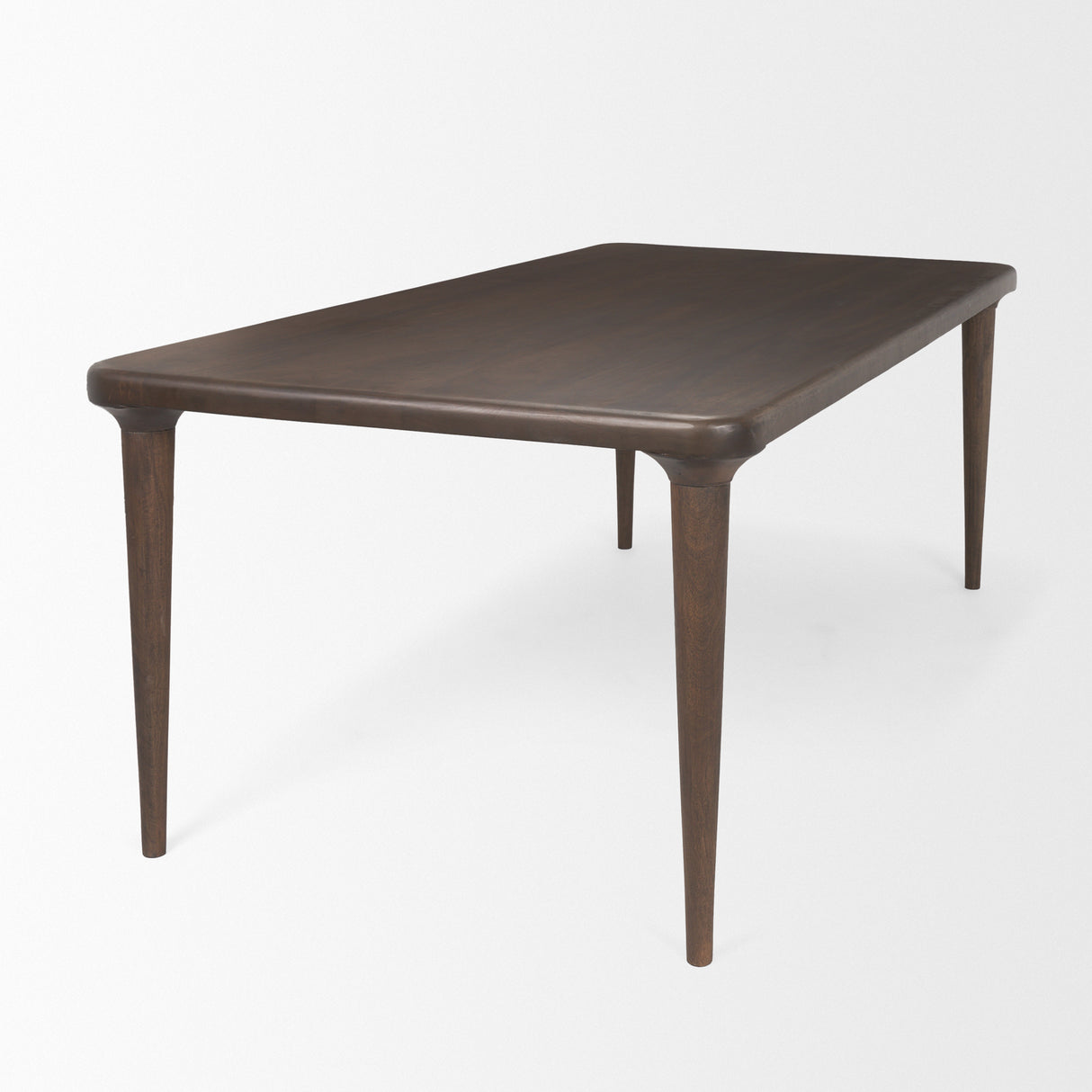 Suvan 84L Medium Dark Brown Rectangular Wood Dining Table from Mercana - Luna Furniture