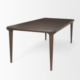 Suvan 84L Medium Dark Brown Rectangular Wood Dining Table from Mercana - Luna Furniture