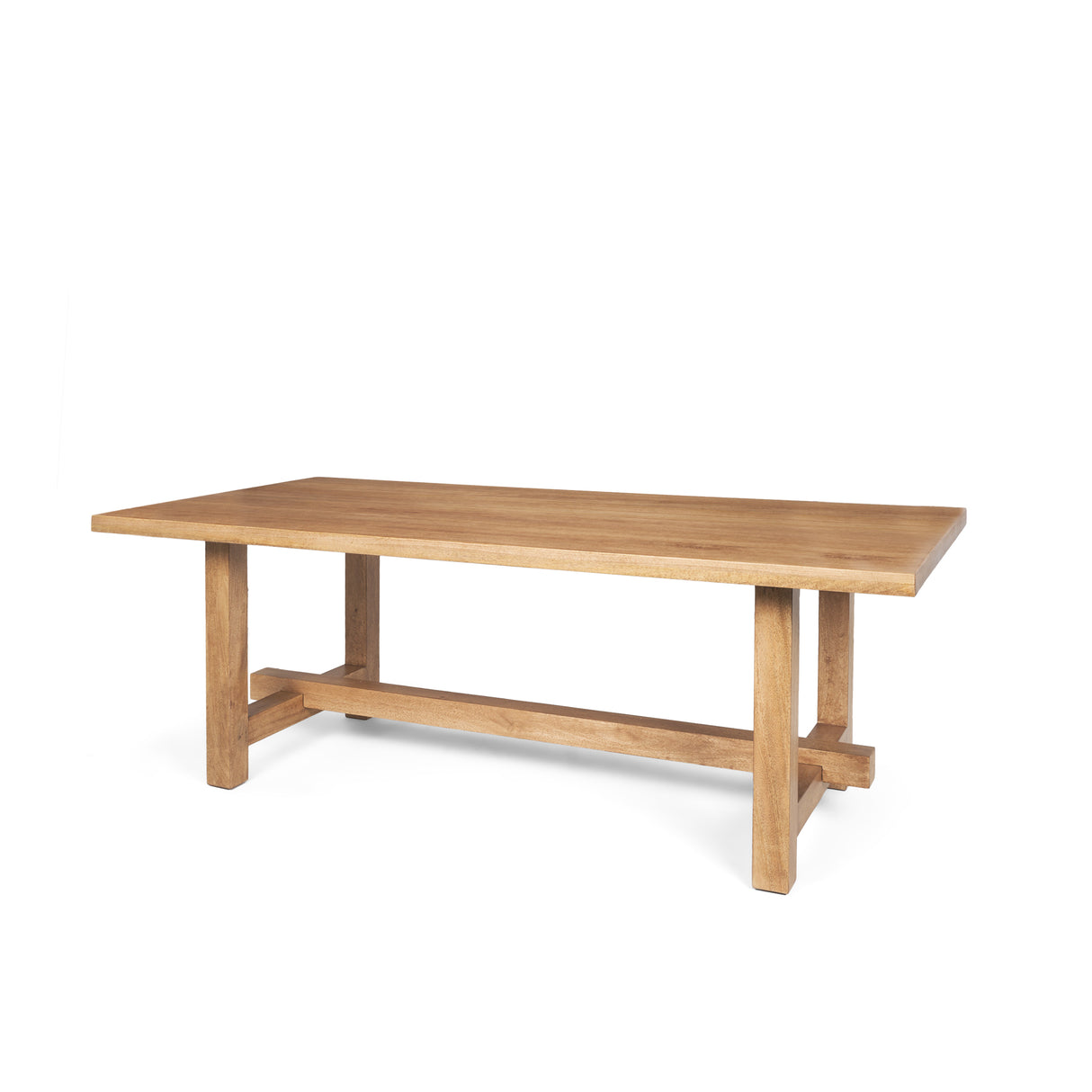 Suke Rectangular Natural Wood Trestle Dining Table from Mercana - Luna Furniture