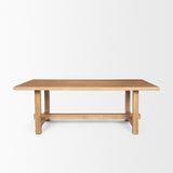 Suke Rectangular Natural Wood Trestle Dining Table from Mercana - Luna Furniture