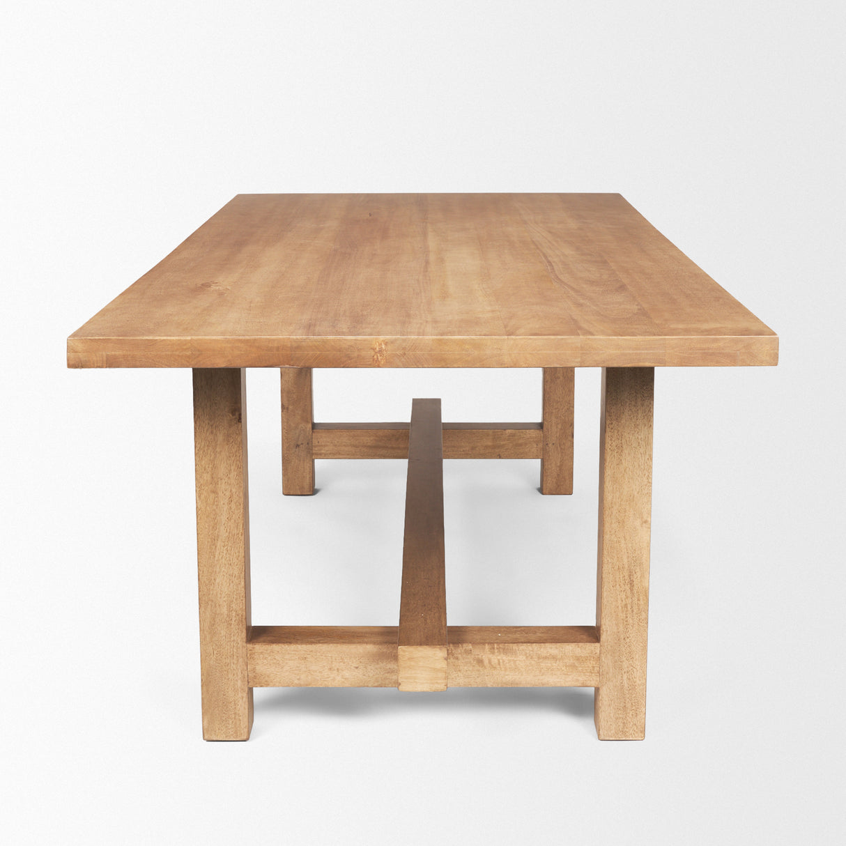 Suke Rectangular Natural Wood Trestle Dining Table from Mercana - Luna Furniture