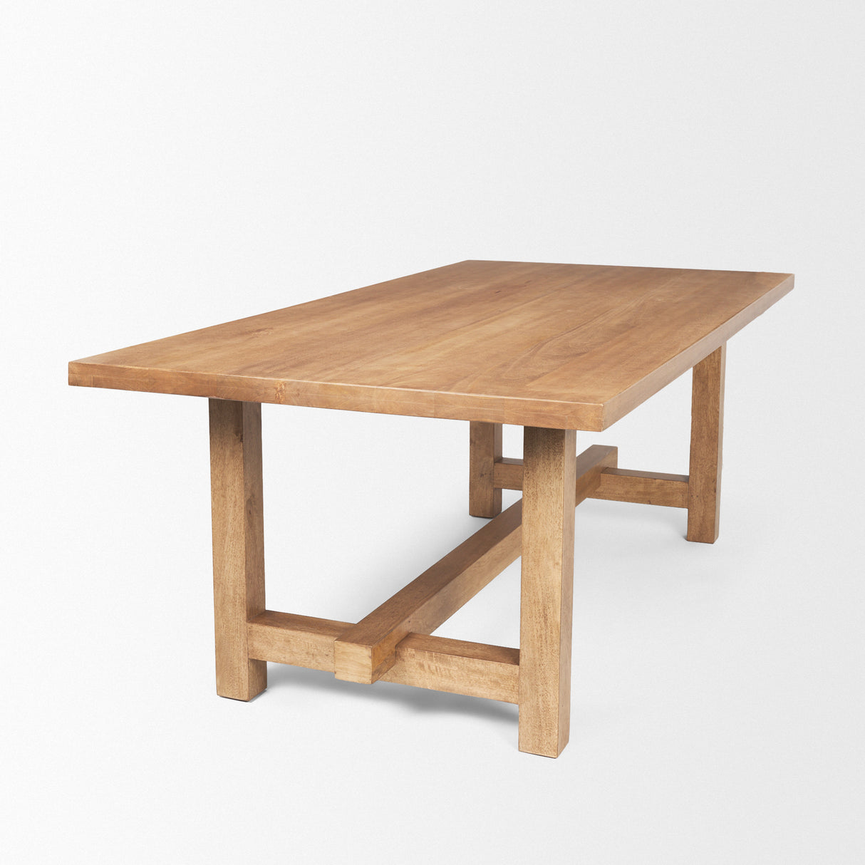Suke Rectangular Natural Wood Trestle Dining Table from Mercana - Luna Furniture