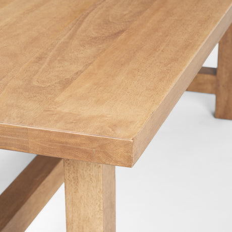 Suke Rectangular Natural Wood Trestle Dining Table from Mercana - Luna Furniture