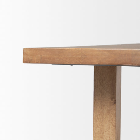 Suke Rectangular Natural Wood Trestle Dining Table from Mercana - Luna Furniture
