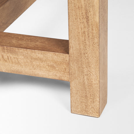 Suke Rectangular Natural Wood Trestle Dining Table from Mercana - Luna Furniture