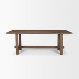 Suke 84" Medium Brown Rectangular Oak Dining Table from Mercana - Luna Furniture