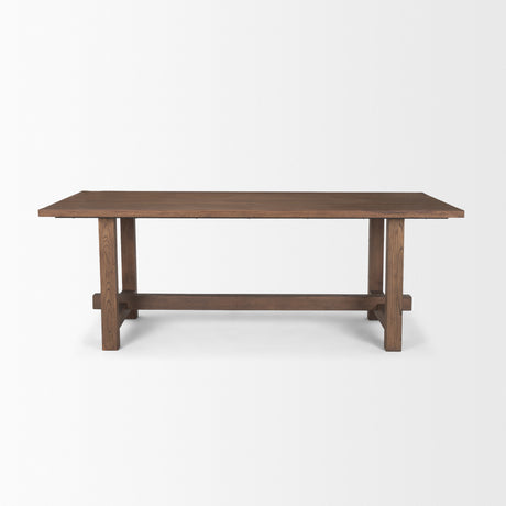 Suke 84" Medium Brown Rectangular Oak Dining Table from Mercana - Luna Furniture