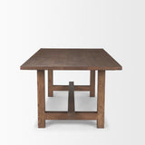 Suke 84" Medium Brown Rectangular Oak Dining Table from Mercana - Luna Furniture