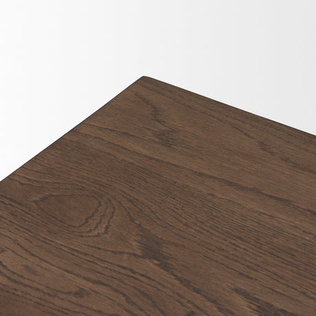 Suke 84" Medium Brown Rectangular Oak Dining Table from Mercana - Luna Furniture