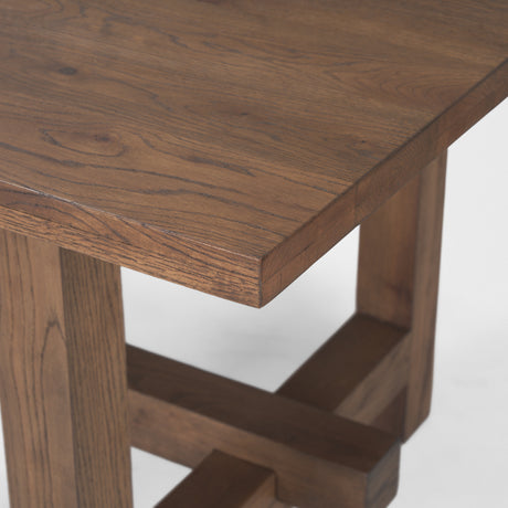 Suke 84" Medium Brown Rectangular Oak Dining Table from Mercana - Luna Furniture