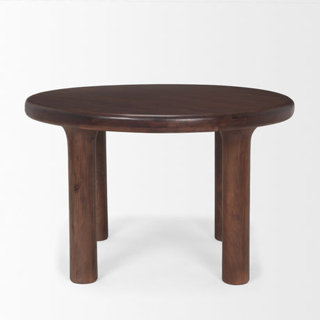 Soma 48" Red Brown Acacia Wood Round Dining Table from Mercana - Luna Furniture