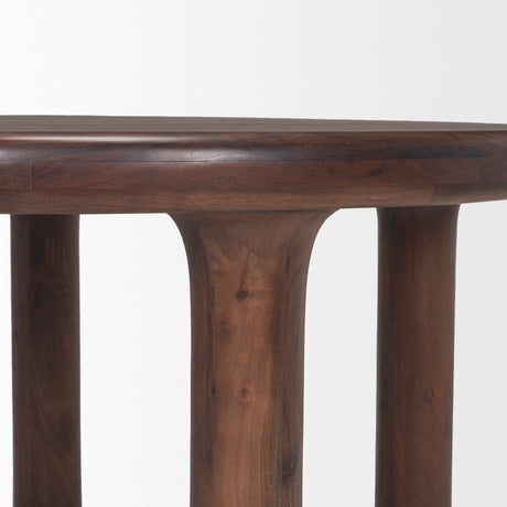 Soma 48" Red Brown Acacia Wood Round Dining Table from Mercana - Luna Furniture