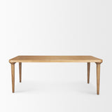 Suvan 84L Light Brown Rectangular Oak Wood Dining Table from Mercana - Luna Furniture