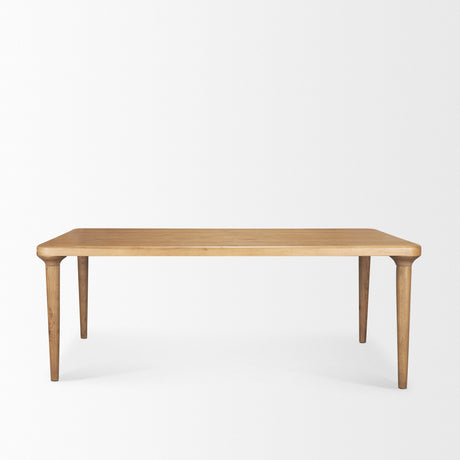 Suvan 84L Light Brown Rectangular Oak Wood Dining Table from Mercana - Luna Furniture
