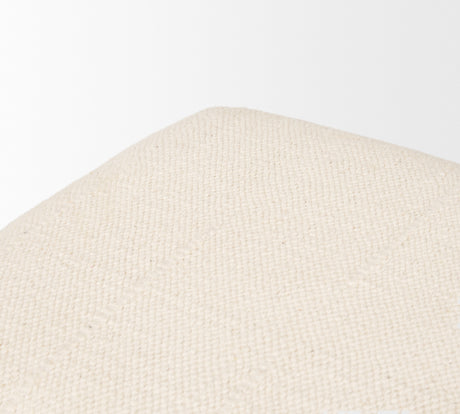 Shae Brown Wood w/ Oatmeal Fabric Bench from Mercana - Luna Furniture