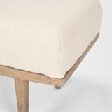 Shae Brown Wood w/ Oatmeal Fabric Bench from Mercana - Luna Furniture