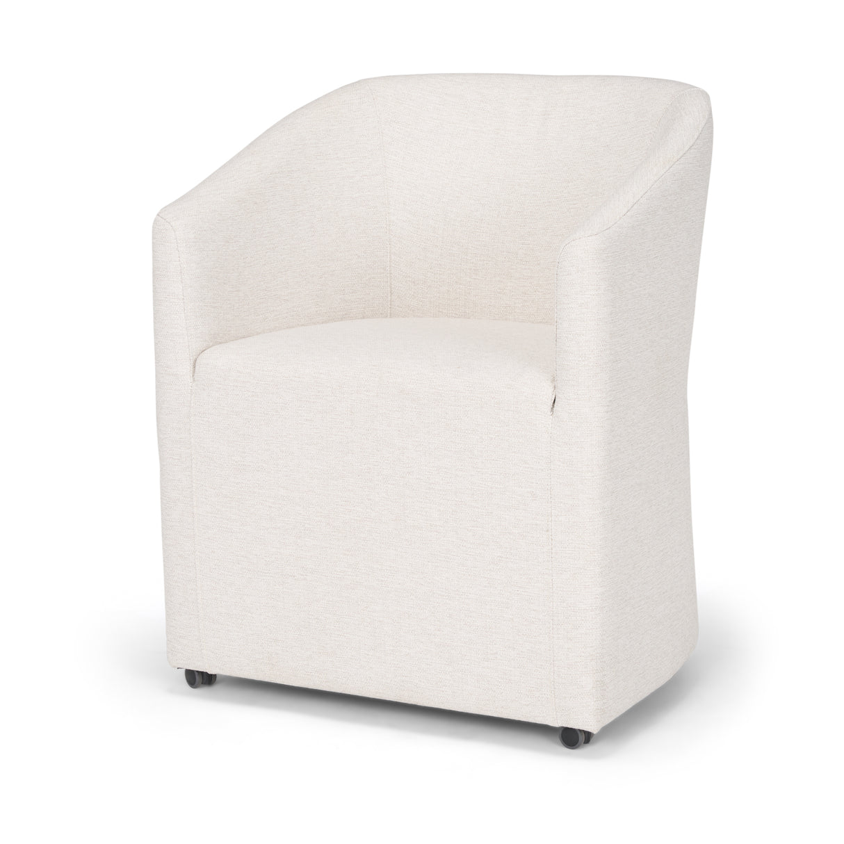 Sondra Oatmeal Performance Fabric Upholstered Club Dining Chair from Mercana - Luna Furniture