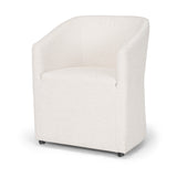 Sondra Oatmeal Performance Fabric Upholstered Club Dining Chair from Mercana - Luna Furniture