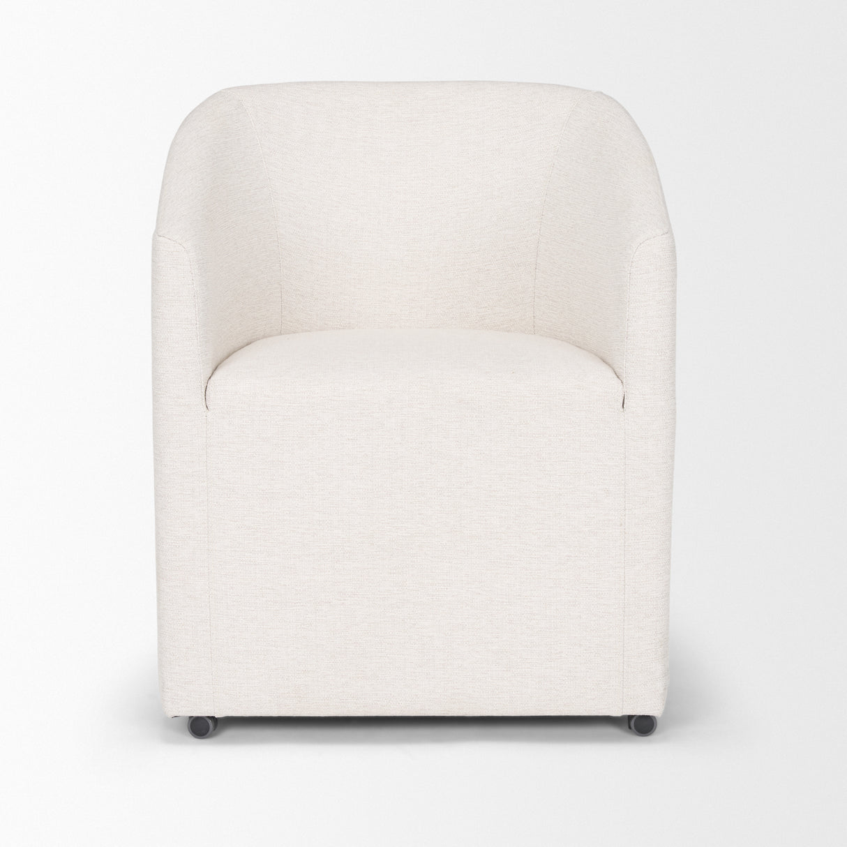 Sondra Oatmeal Performance Fabric Upholstered Club Dining Chair from Mercana - Luna Furniture